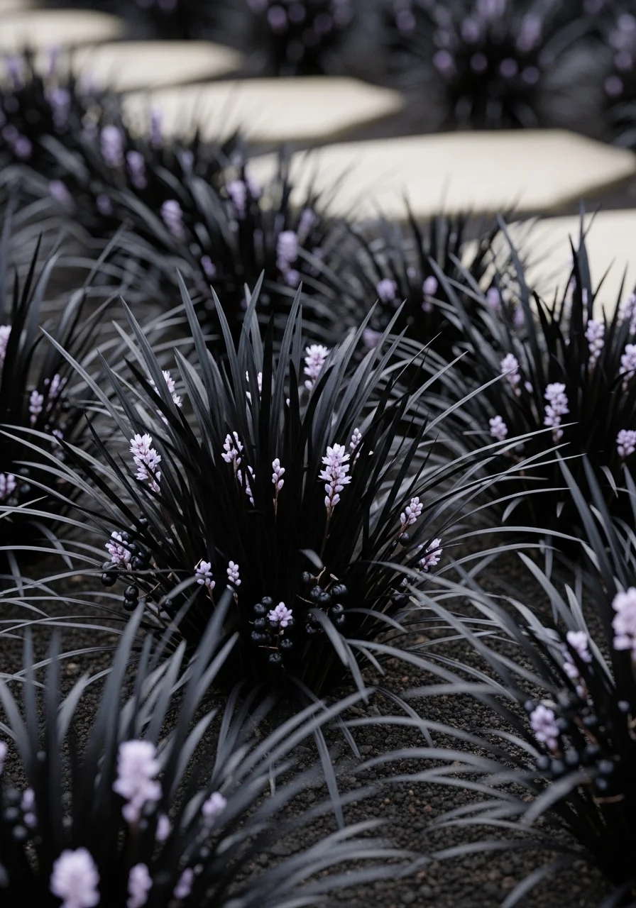 Black Mondo Grass (Ophiopogon planiscapus 'Nigrescens')