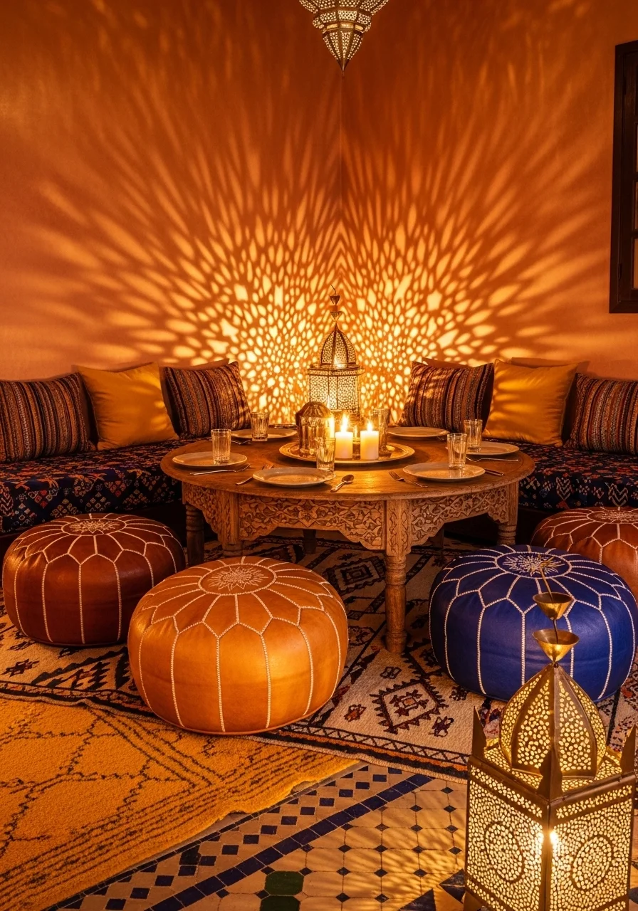 Classic Moroccan Boho Dining Room