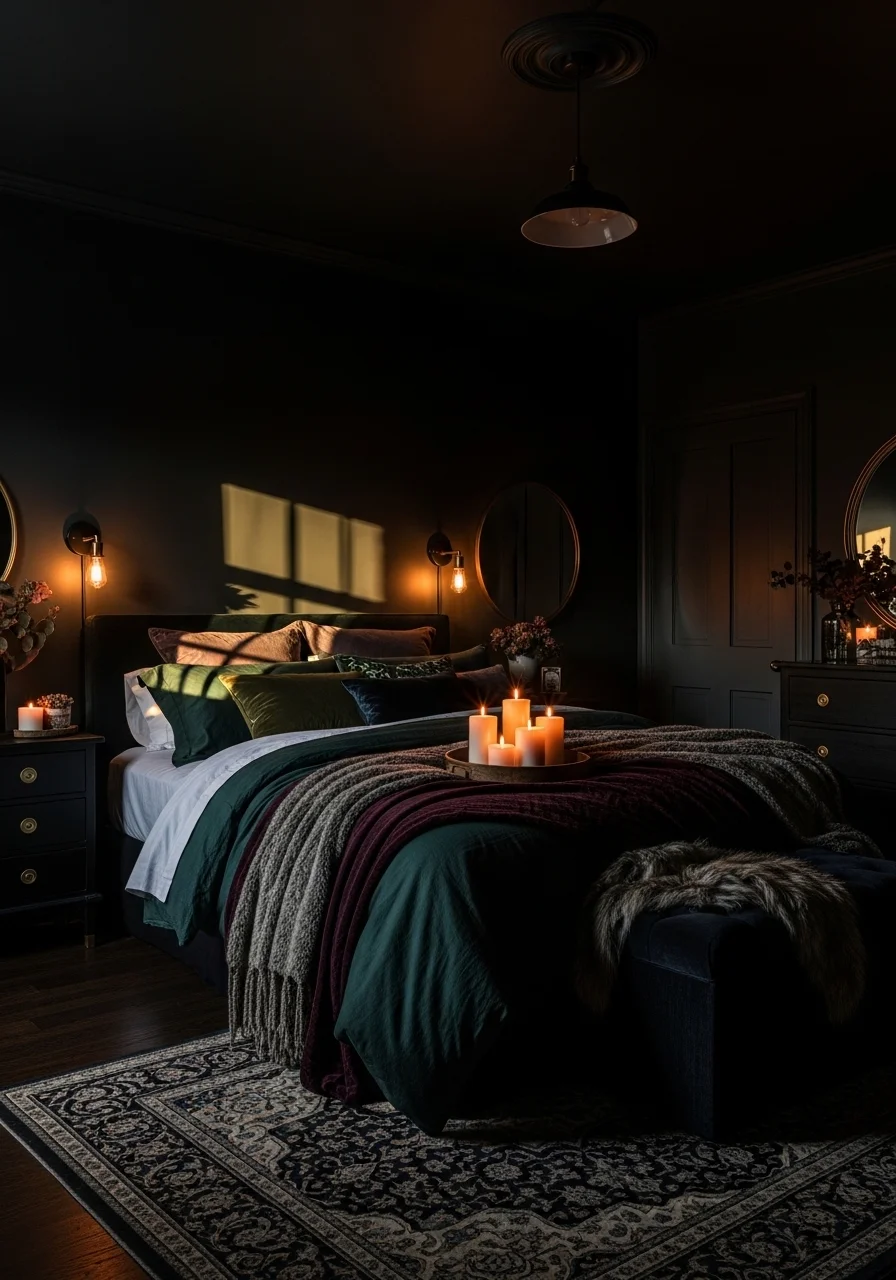 Dark & Moody Aesthetic Bedroom