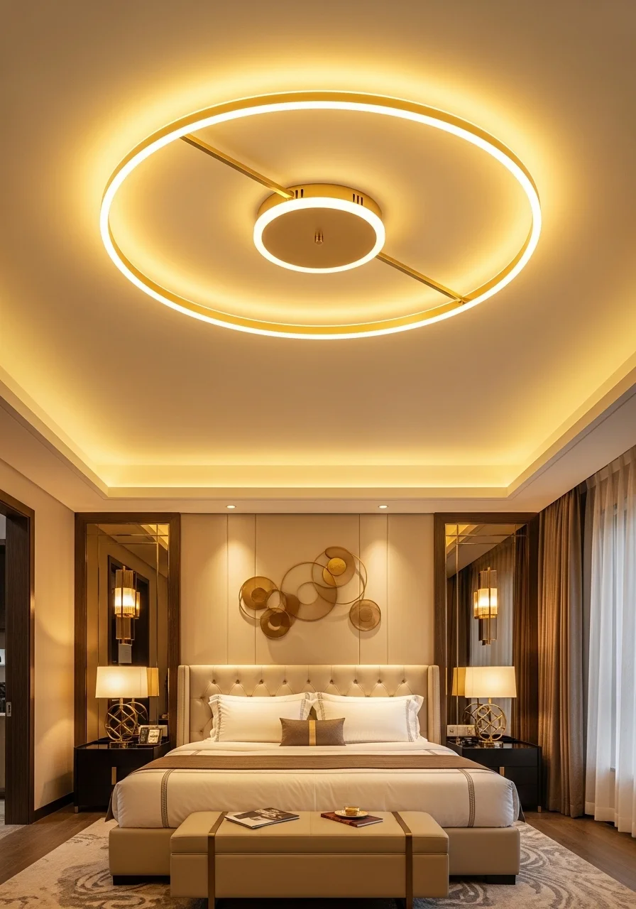 Luxury Gold Ring LED Ceiling Light