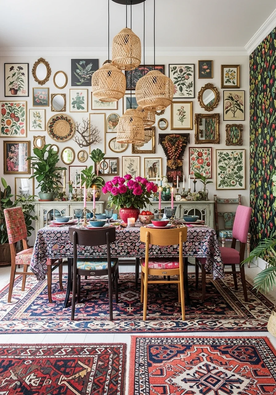 Maximalist Boho Dining Room