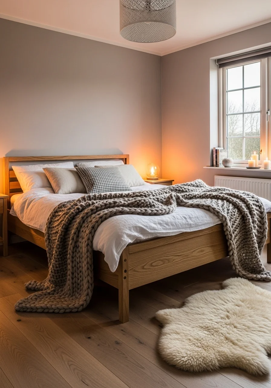 The Grey Scandinavian Hygge Bedroom