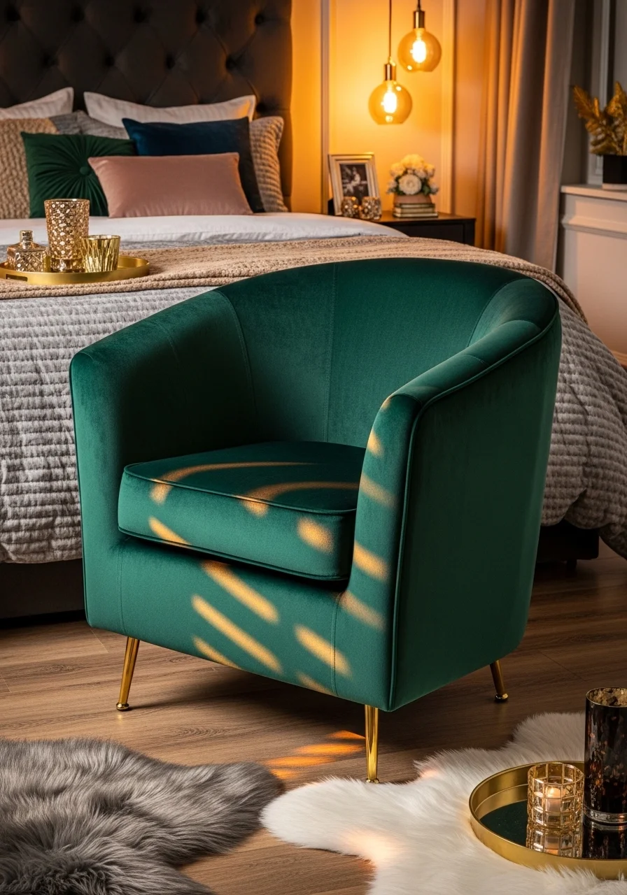 Velvet Barrel Chair