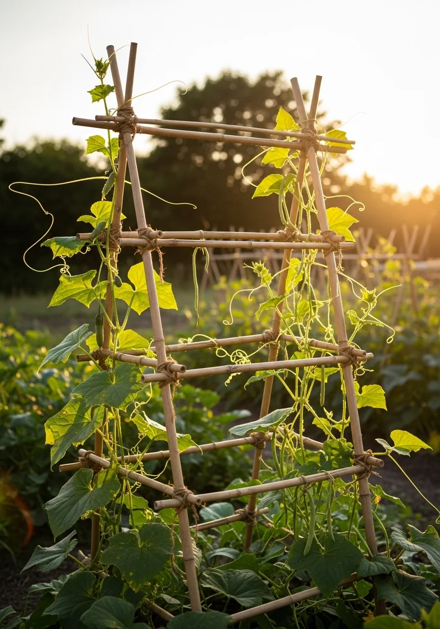 DIY Bamboo Trellis