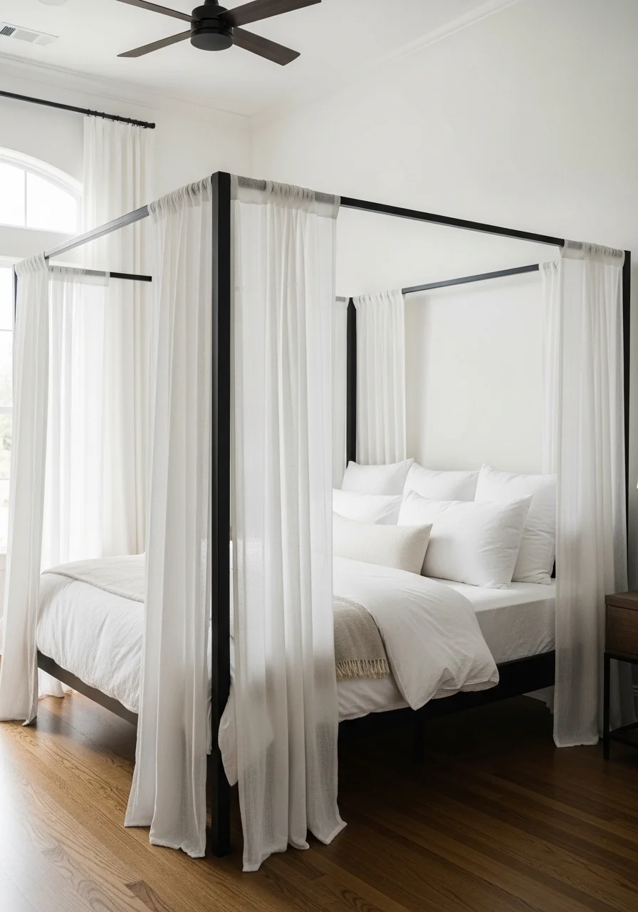 Incorporate a Canopy or Four-Poster Bed Frame