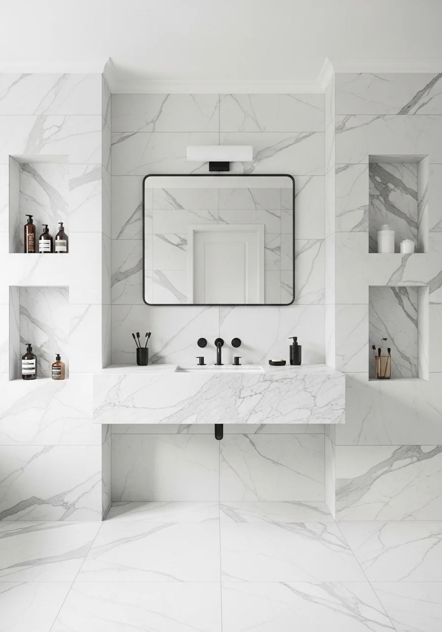 Marble Bathroom on a Budget