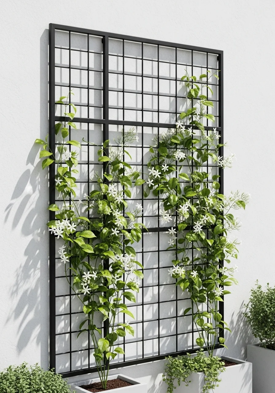 Modern Metal Grid Trellis