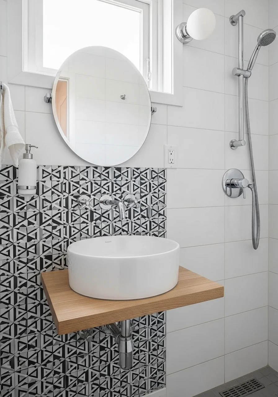 Peel and Stick Bathroom Backsplash