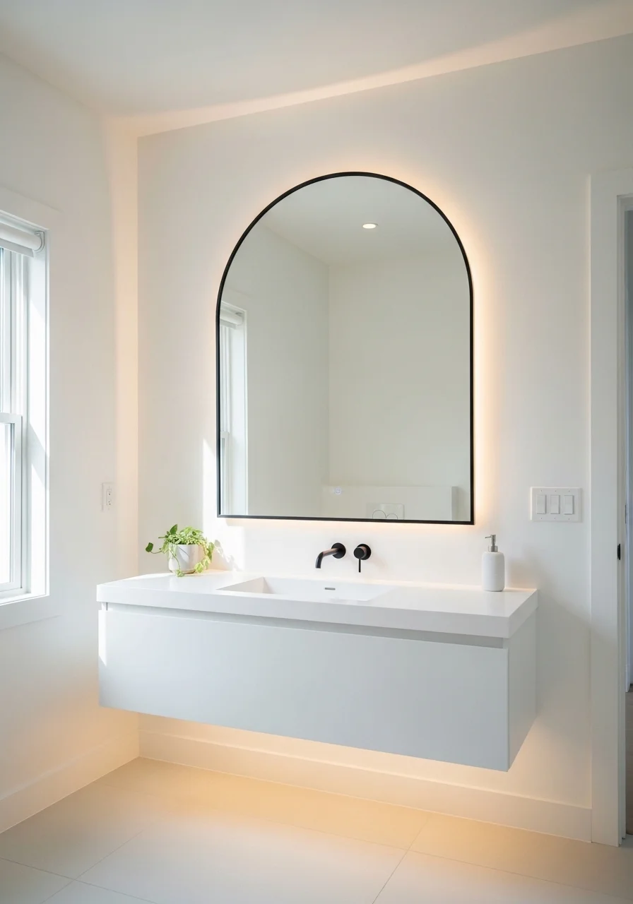 Swap Your Mirror for an Instant White Bathroom Glow-Up