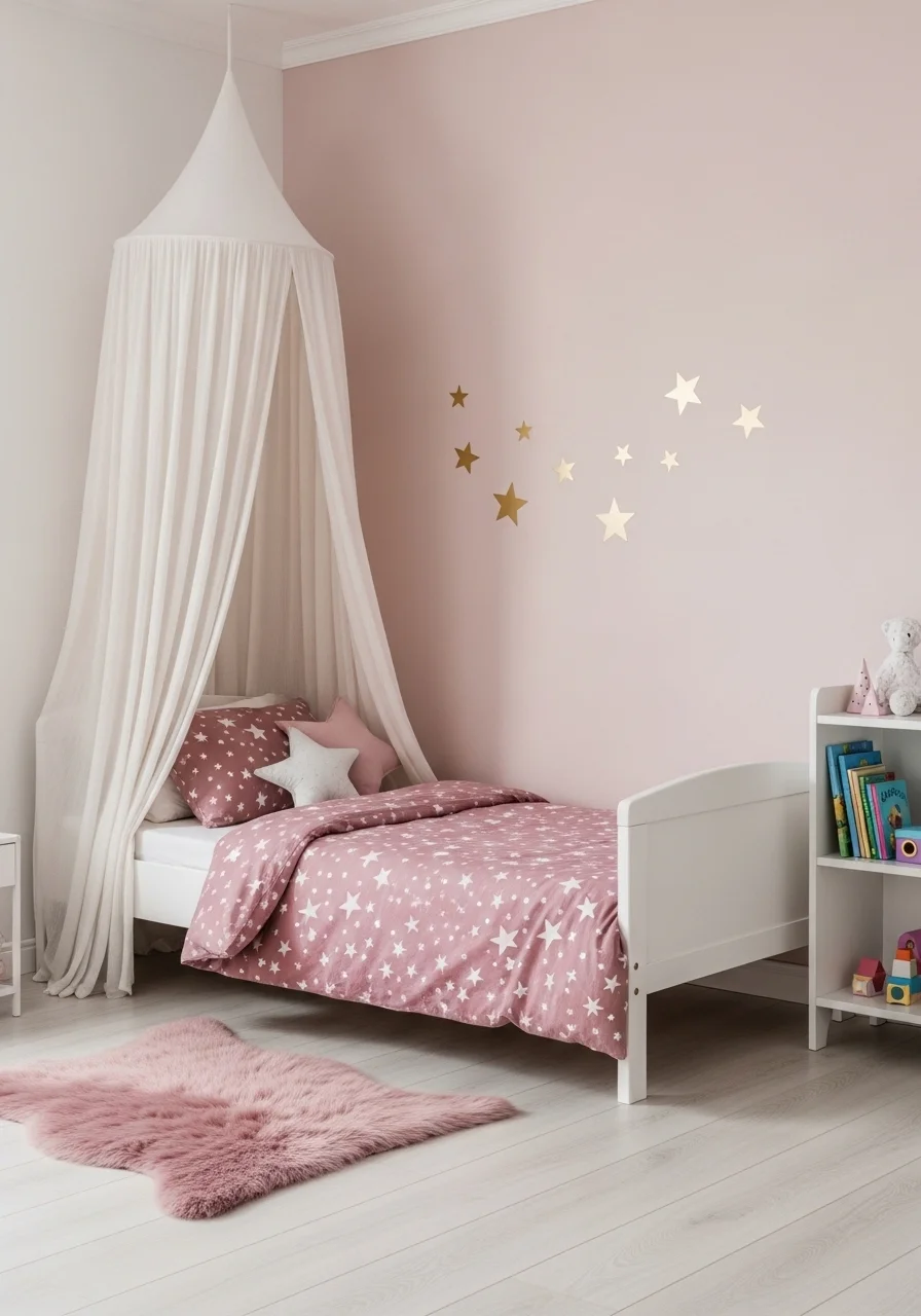 The Dusty Pink Kids Bedroom