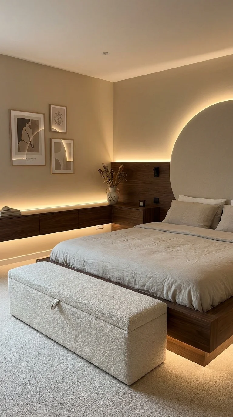 Add a Statement Bench at the Foot of the Bed