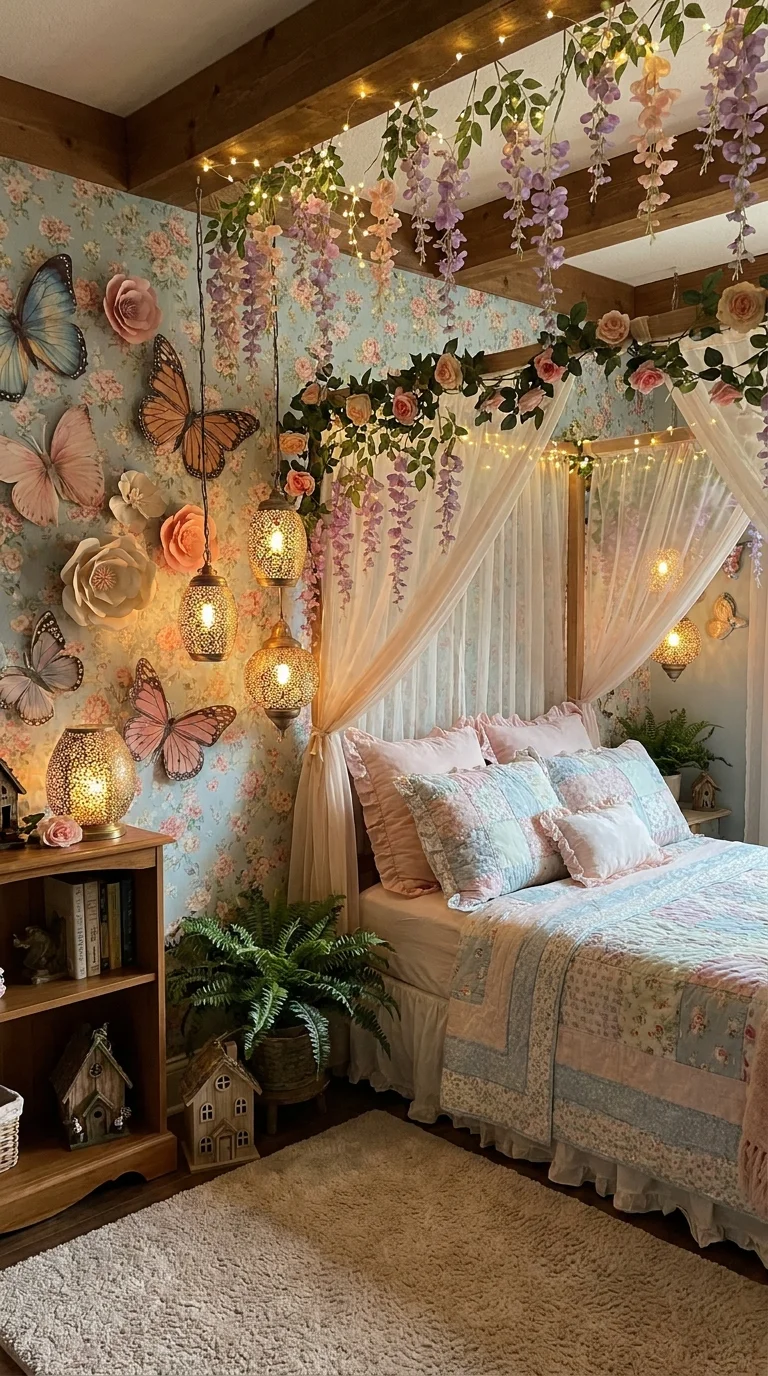 A neatly made bed with soft linens