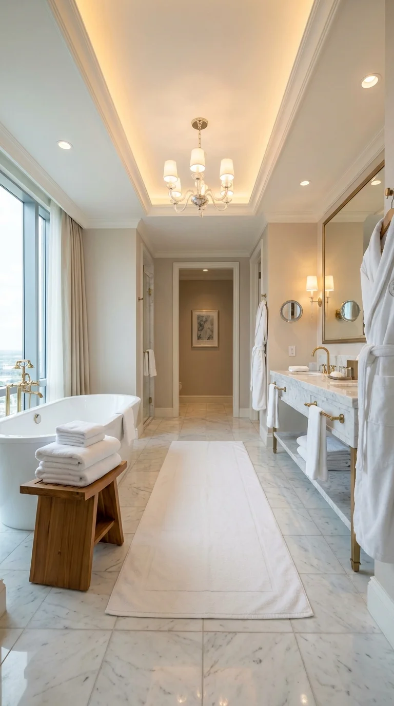 Hotel-Style White Cotton Runner