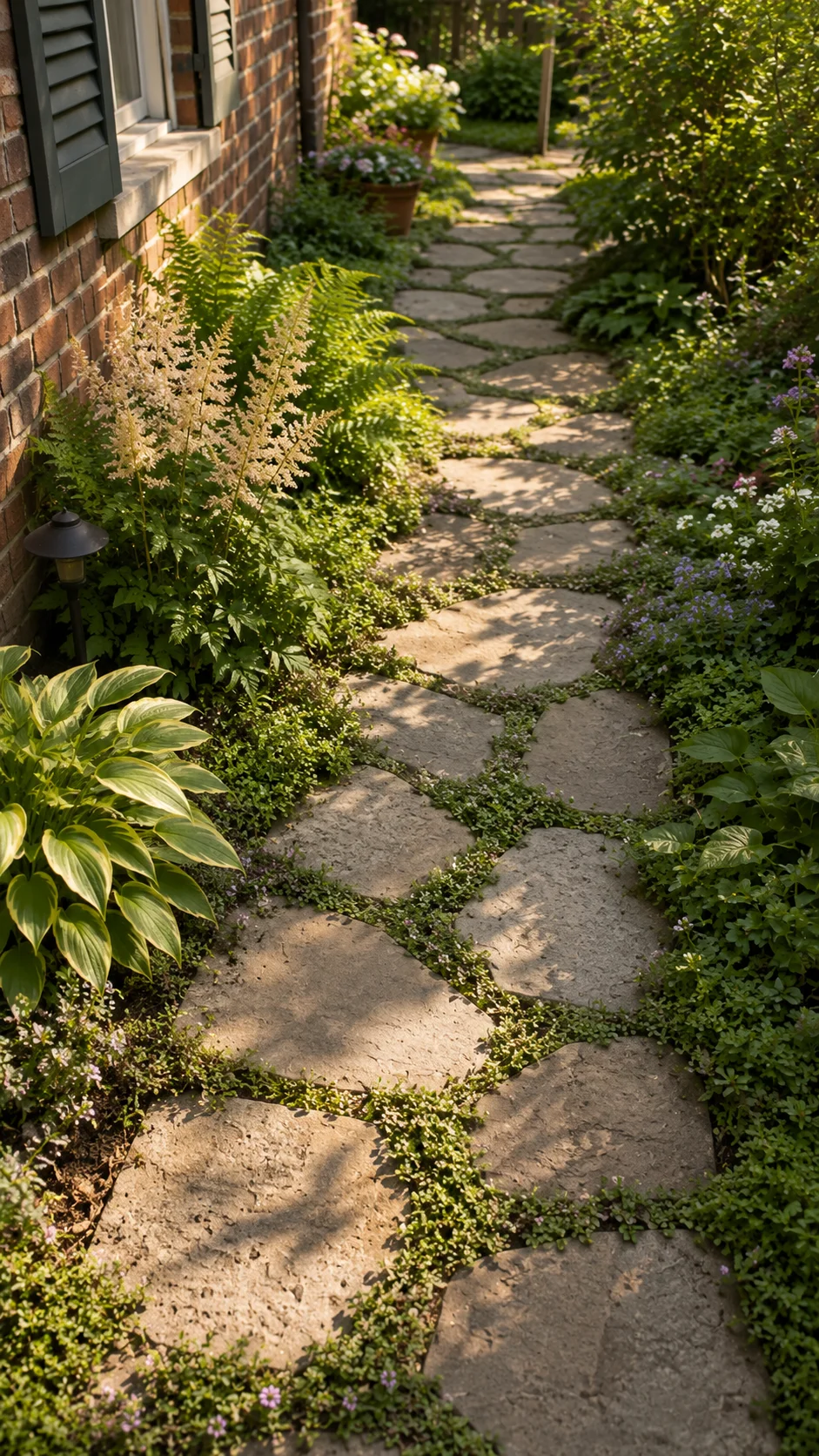 Irregular Flagstone Stepping Path