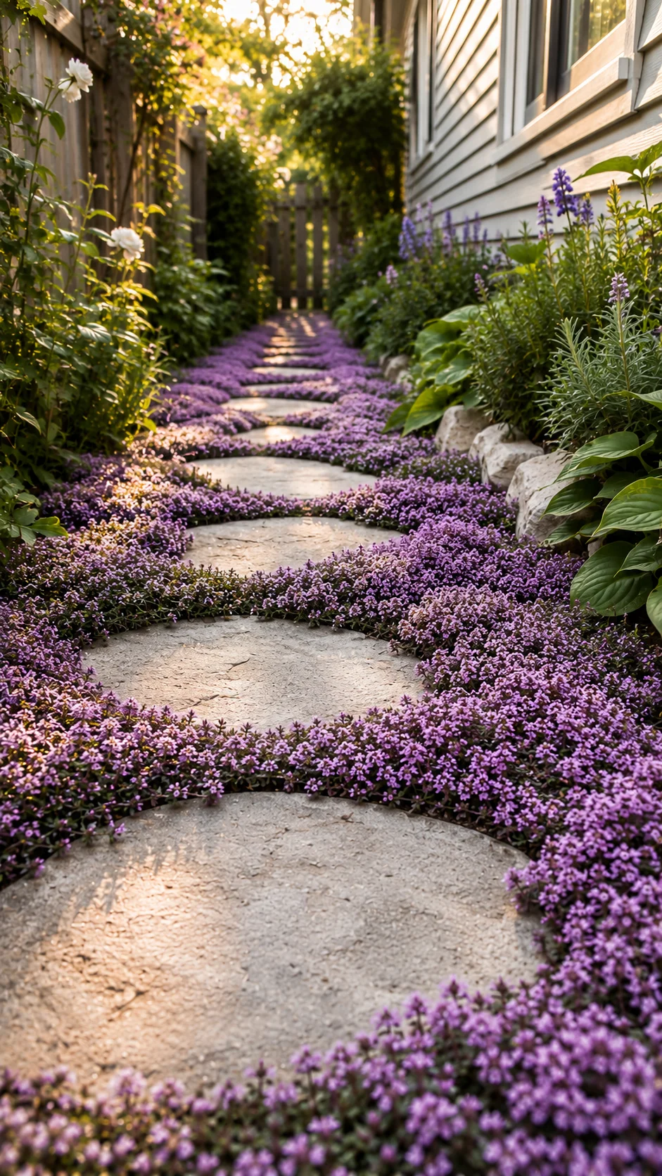 Stepping Stone and Creeping Plant Combination
