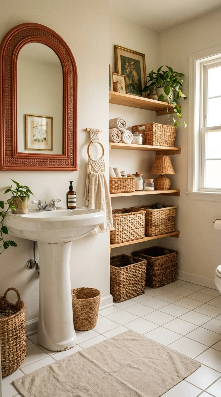 The Budget Thrift-Flip Boho Bathroom