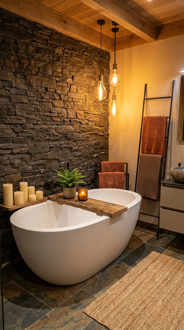 The Candle and Stone Spa Bathroom