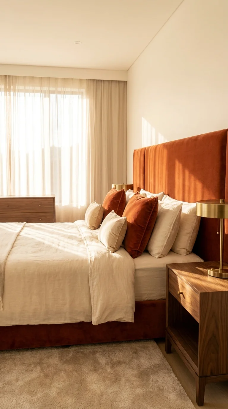 Use Burnt Orange for a Rich, Hotel-Like Feel