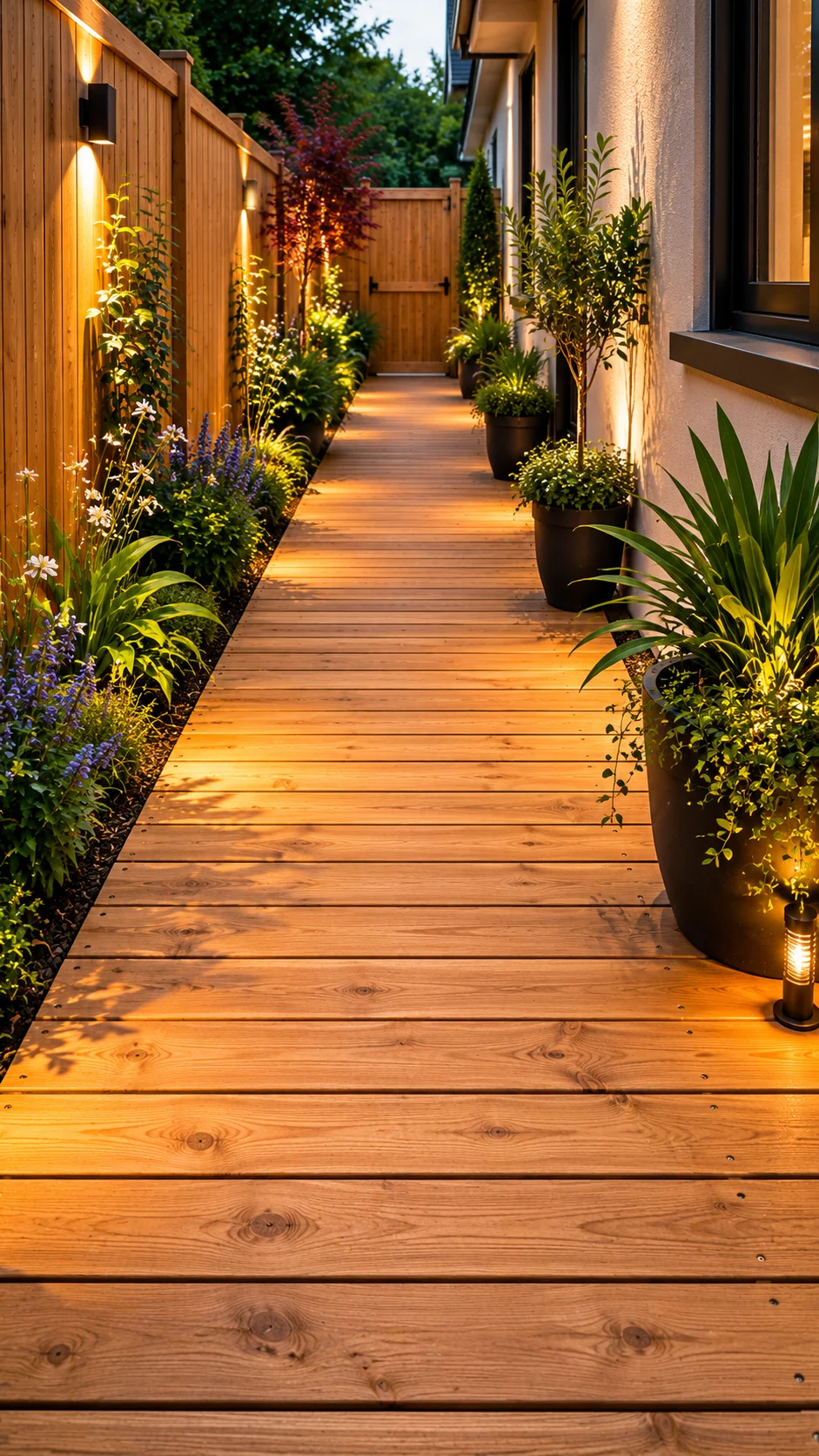 Wooden Deck Boards as a Raised Walkway