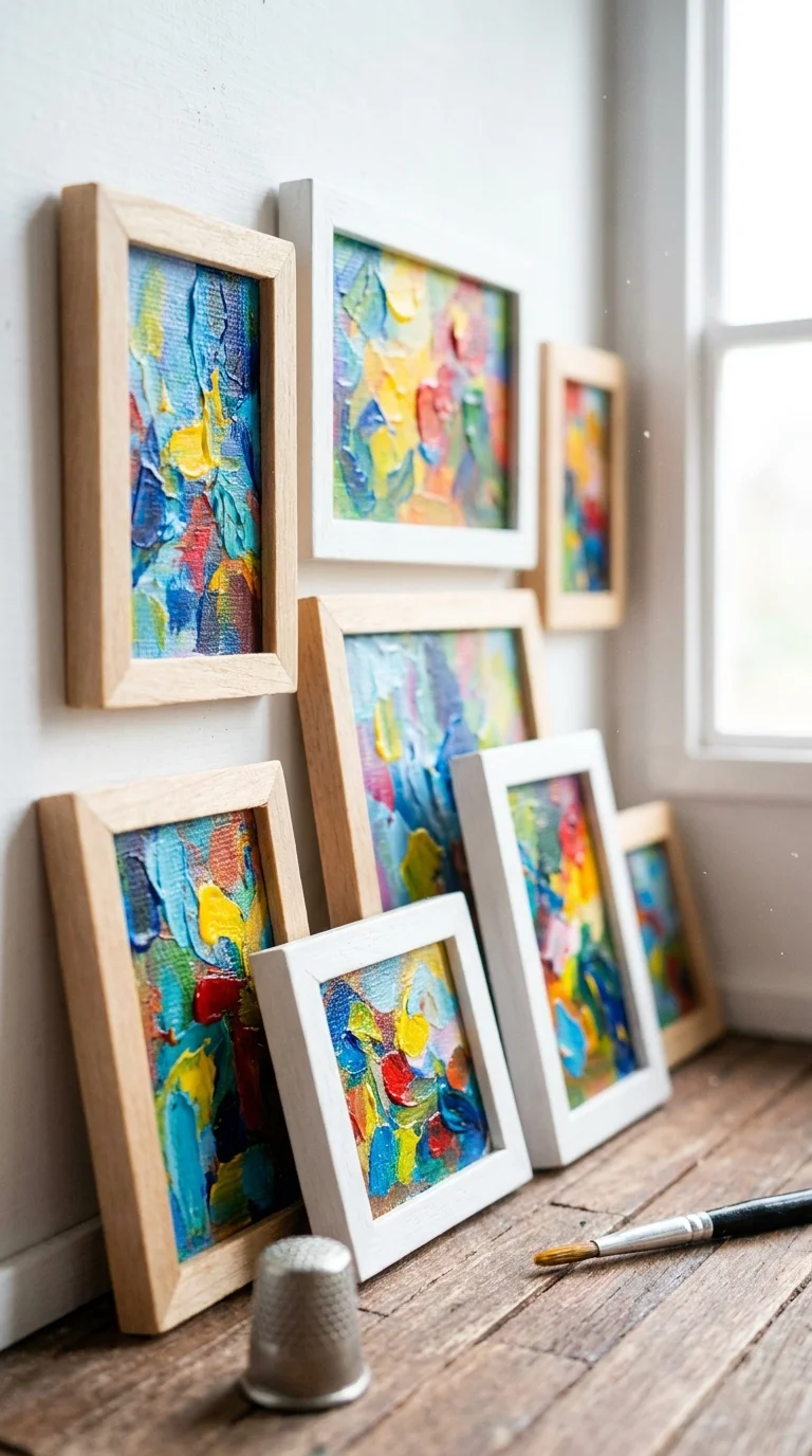 Miniature Painted Canvas Art