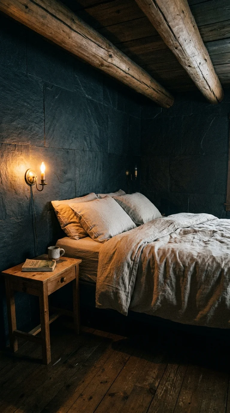 Moody Dark Wood & Linen Palette
