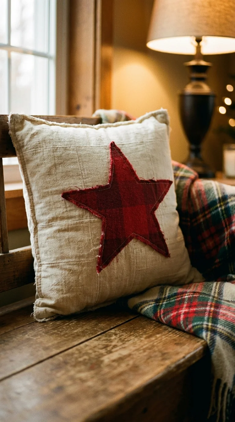 Primitive Star Pillow Cover