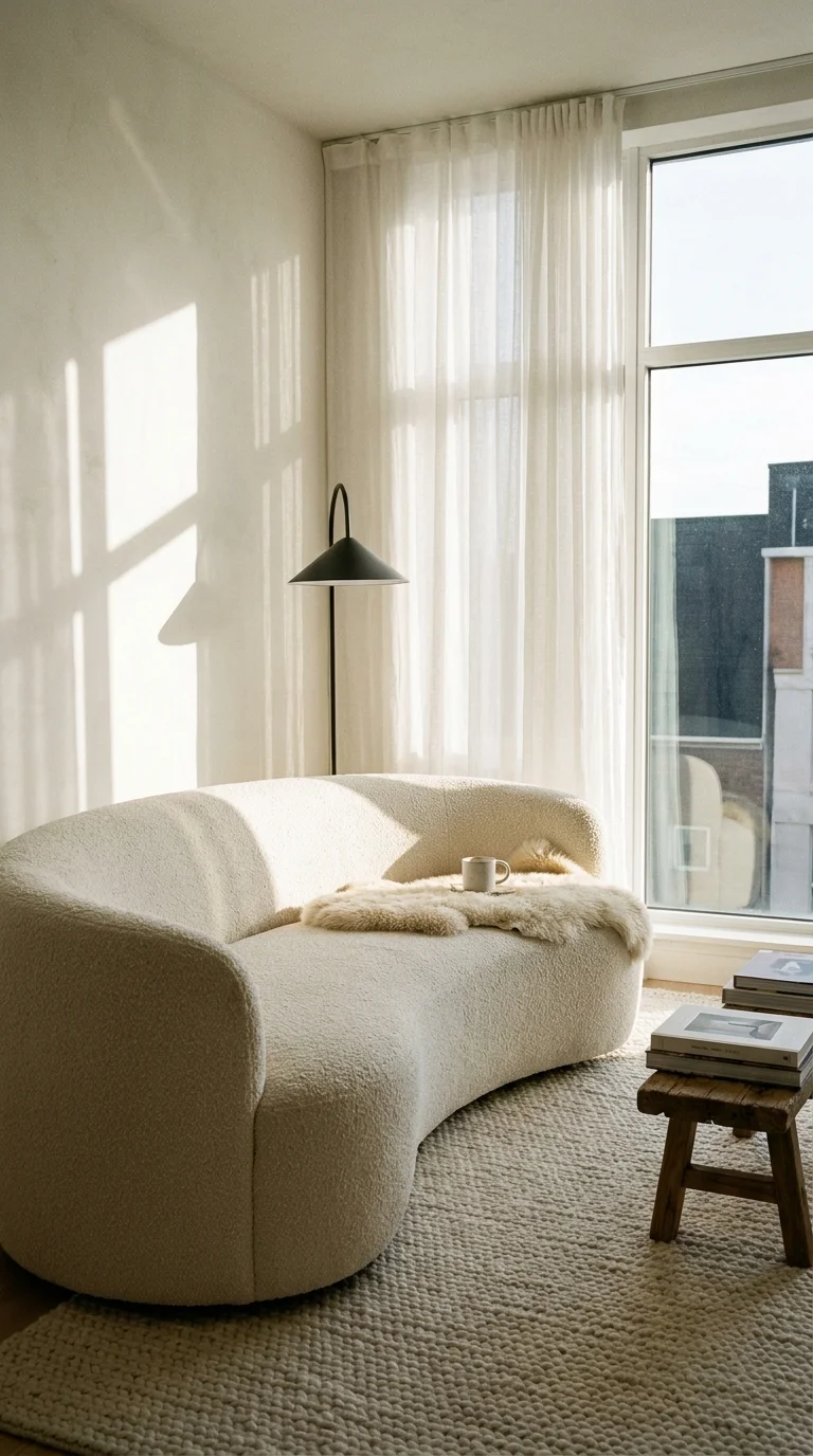 The Boucle Curved Sofa