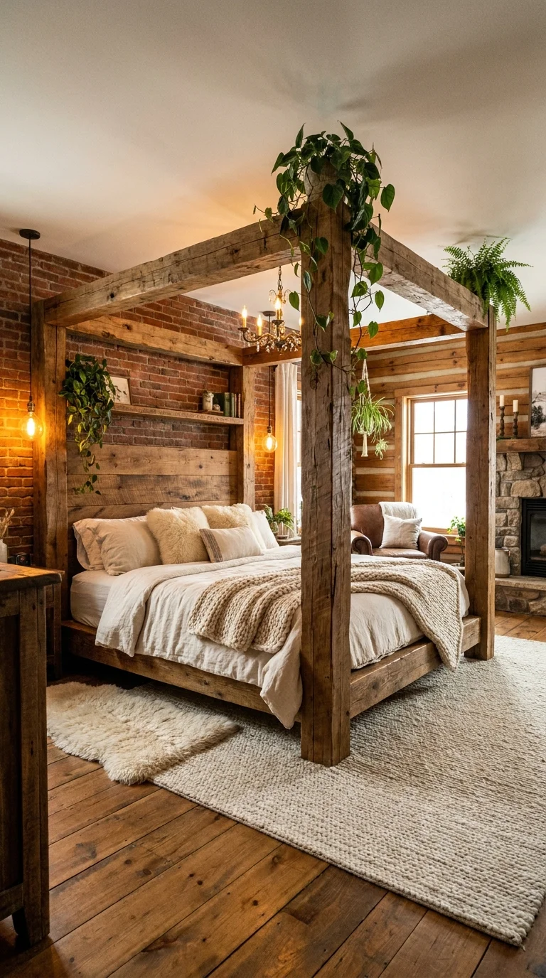 The Rustic Timber Barn-Style Canopy