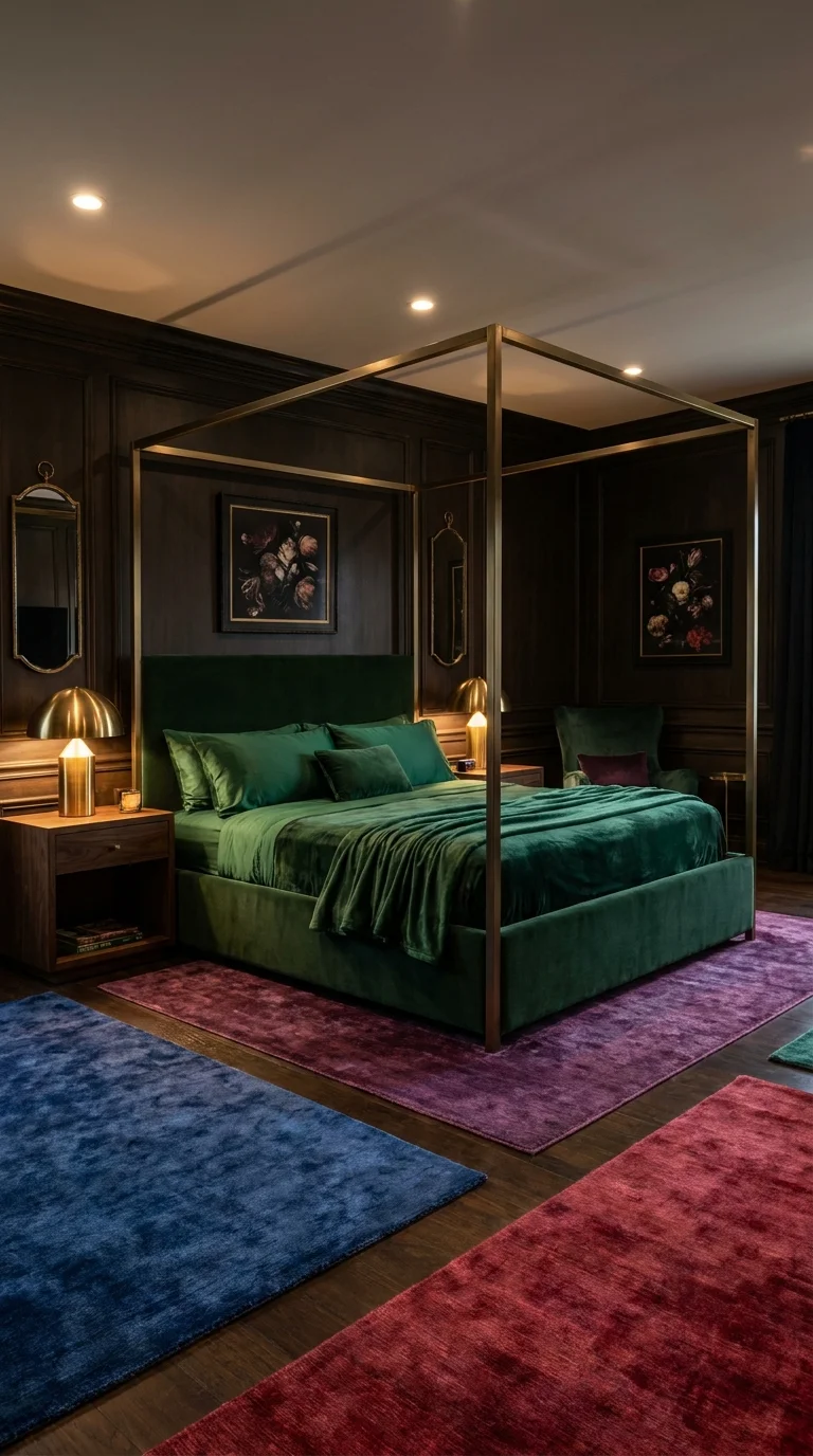 The Upholstered Platform Canopy Bed