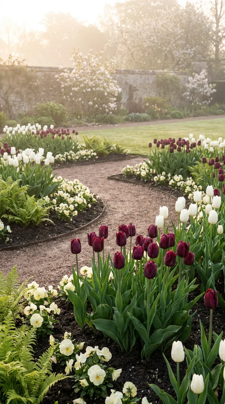 Burgundy Tulips for Spring Elegance