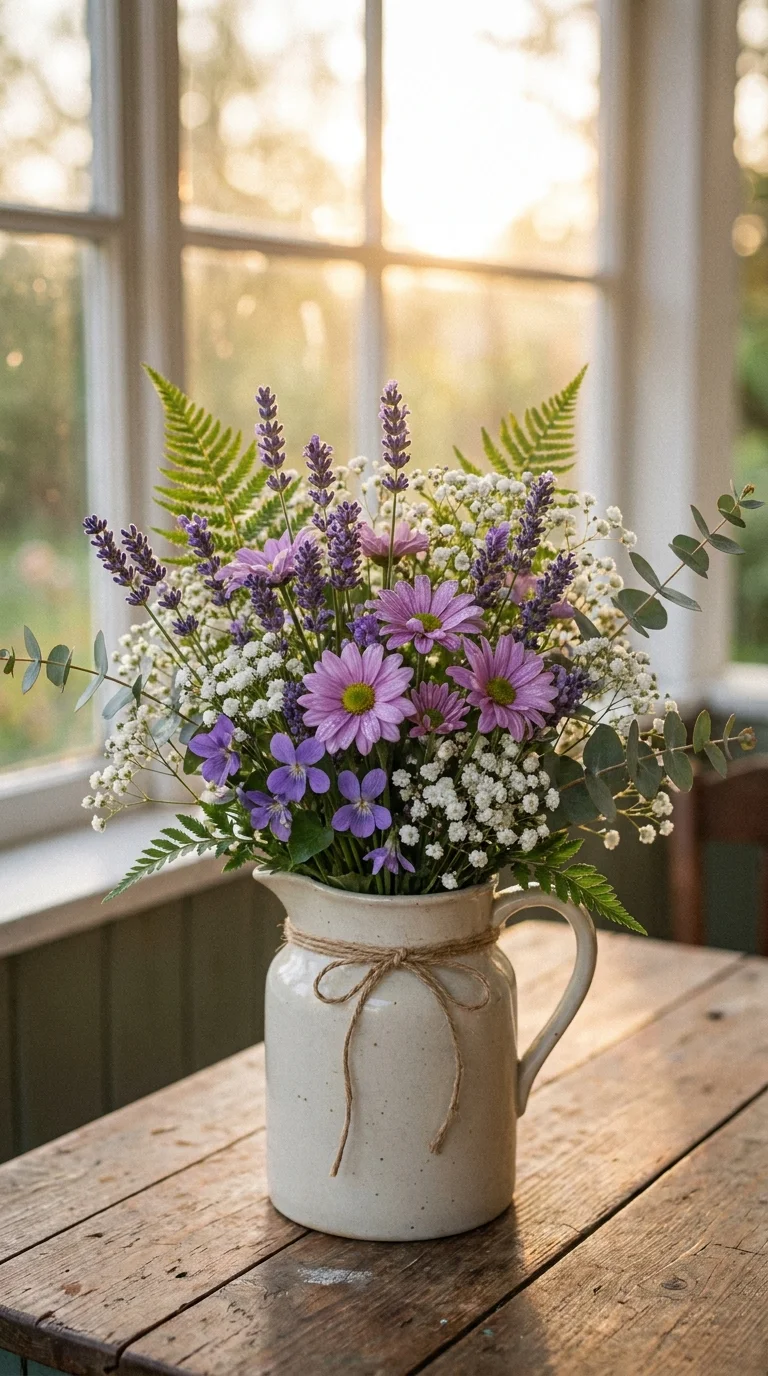 Lavender and Purple Wildflower Bouquet