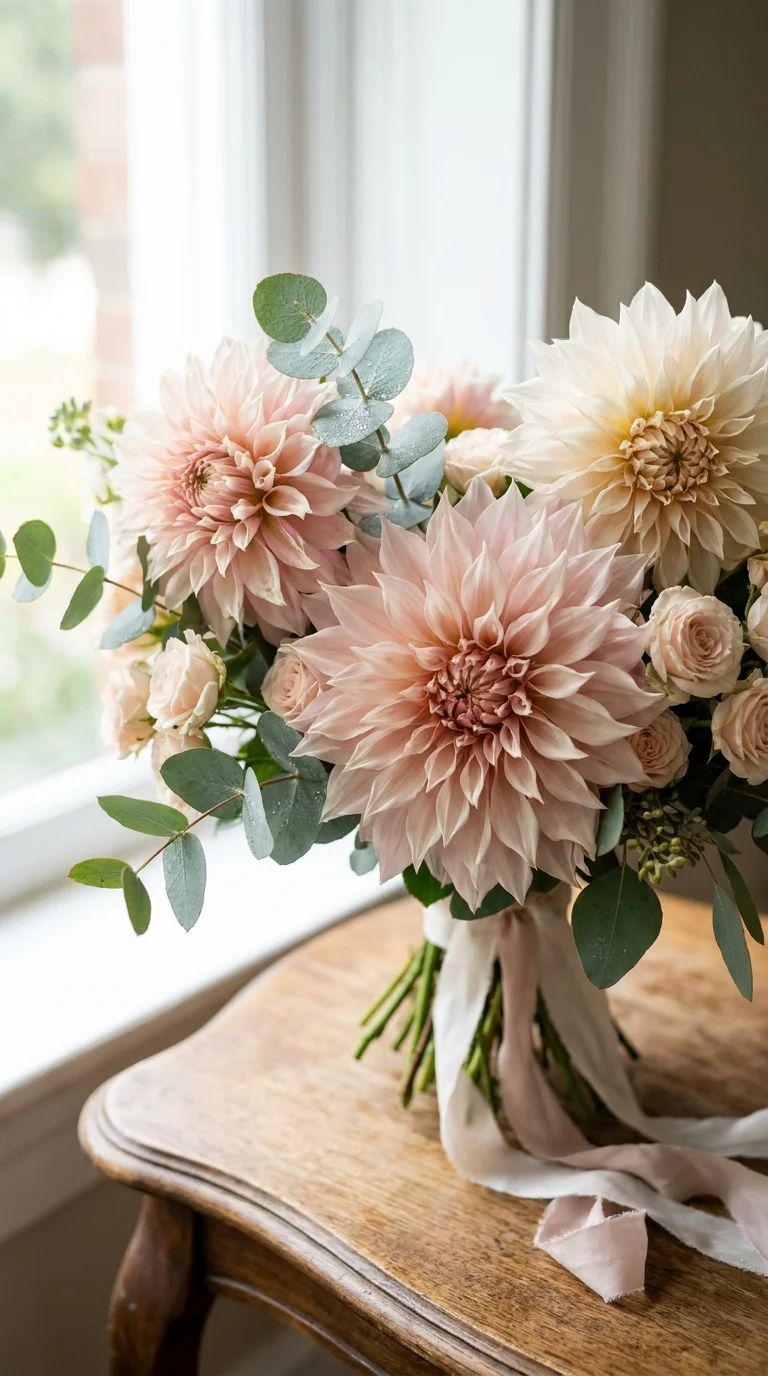 Pink Dahlias: Unique Wedding Statement Flowers