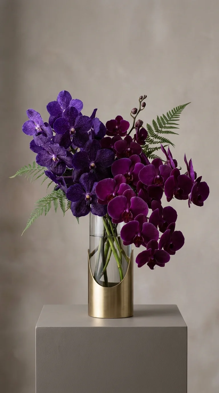 Purple Orchid Flower Bouquet