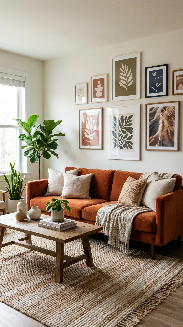 Add a Gallery Wall Behind the Sofa