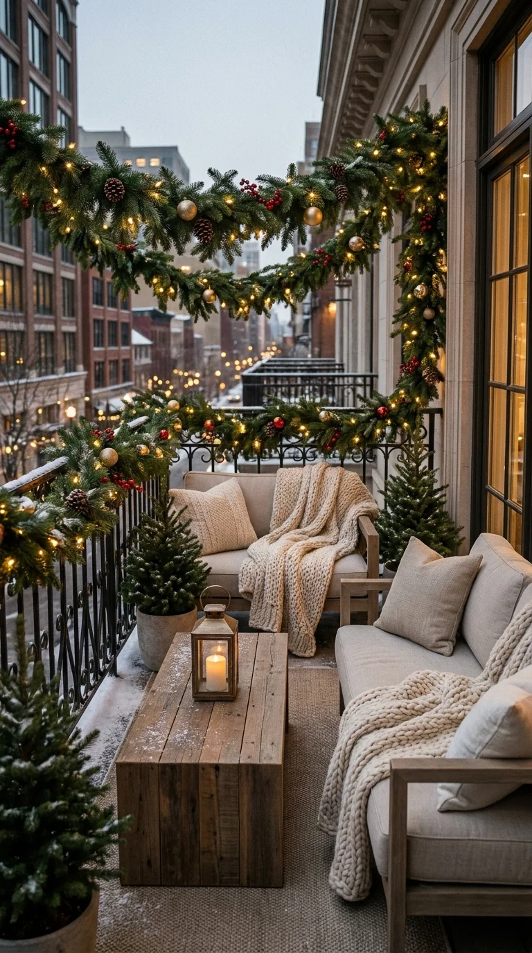 Add an Evergreen Christmas Garland
