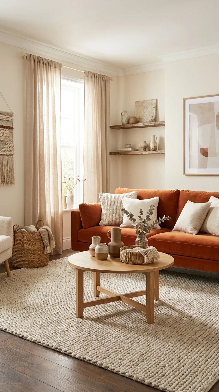Combine Burnt Orange With Beige