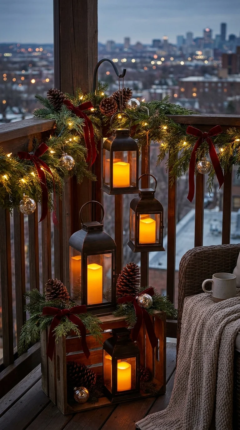 Create a Christmas Balcony With Lanterns