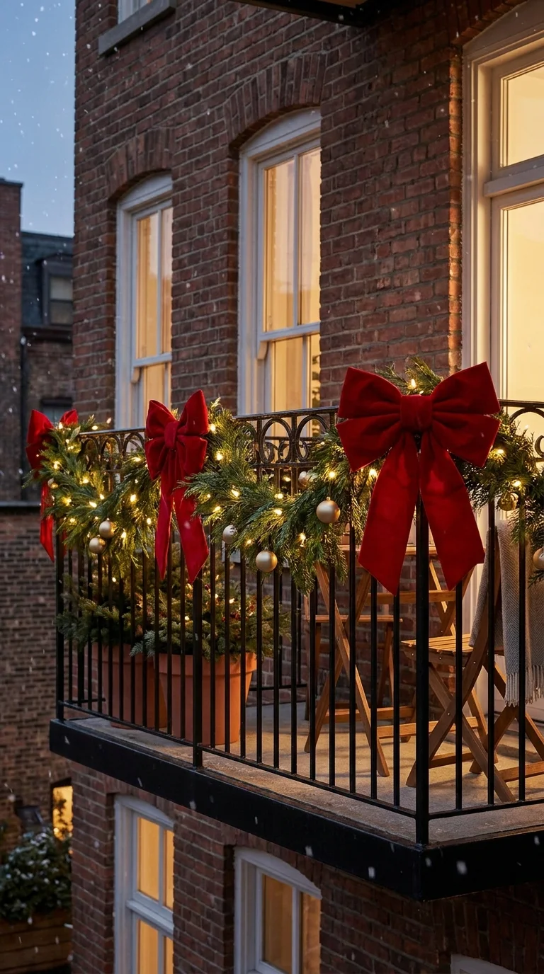 Decorate With Red Christmas Bows