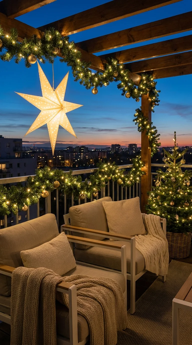 Hang a Christmas Star or Lighted Star