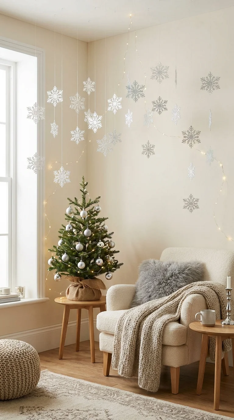Use Hanging Snowflakes